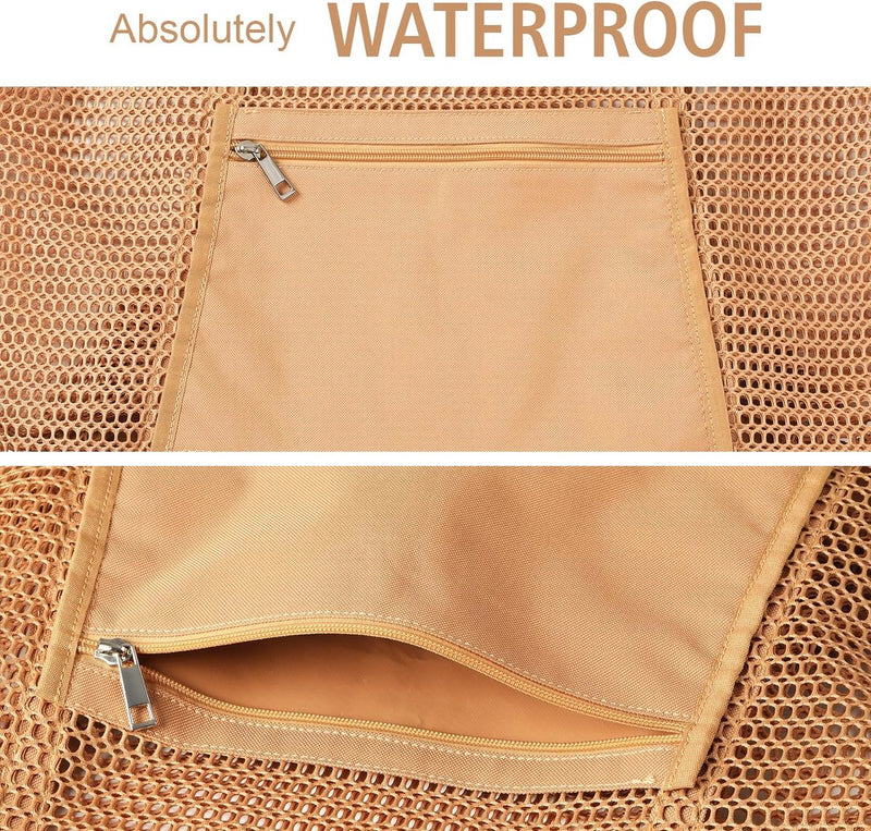 Strandtas voor dames, extra grote strandtassen, zwembadtas, strandschoudertas, voor strand, winkelen, vakantie en reizen, Ritssluiting aan de bovenkant, tote