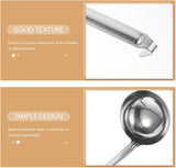 Soeplepel roestvrijstalen keukengerei lange steel keukenlepel lepel met haak voor het ophangen van serveergerei 13 cm