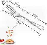 Vorken 24 stuks, 20 cm, roestvrij stalen vorken, tafelvorken, bestekvorken, taartvorken, spiegelgepolijst, dessertvorken, vaatwasmachinebestendig, tafelvorken, geschikt voor thuis, restaurant,