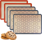 5 stuks bitterkoekjes bakmat, antislip bakmat, 42 cm x 29,5 cm broodmat, antiaanbakmat, permanente bakfolie, bakpapier, voor bitterkoekjes, koekjes, brood, pizzamat