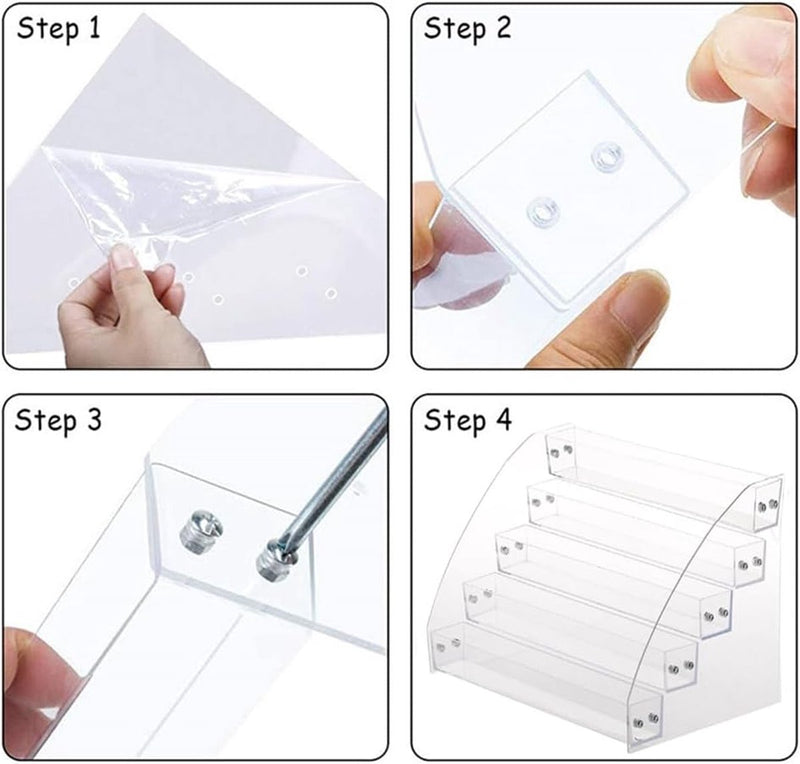 5 lagen acryl nagellak organisator houder, transparante nagellak opslag, nagellak plank voor badkamer, cosmetische opslag