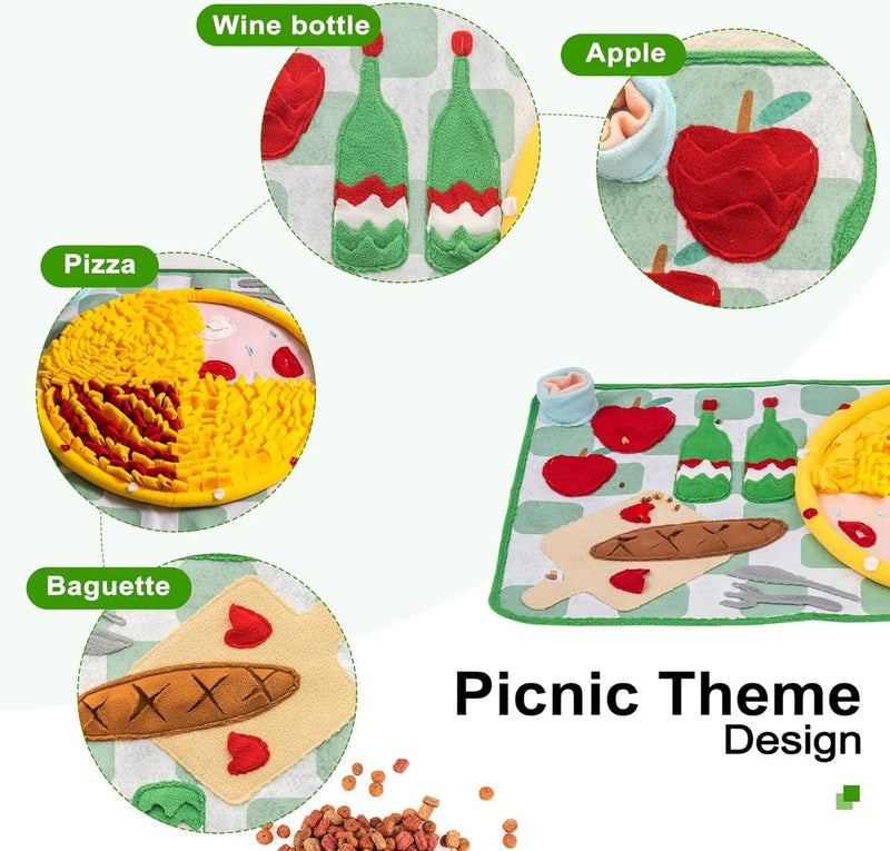 hondensnuffelmat, hondenmat voor geurtraining en langzaam eten, hondenpuzzelspeelgoed, bevordert het natuurlijke foerageren (77x47cm)