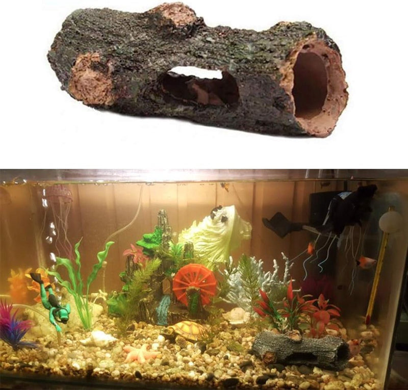 Liggende boomstam als aquariumdecoratie, hars grot aquarium decoratie, ornamenten ideaal voor kleine garnalen vis