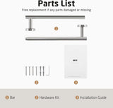 Handdoekhouder badkamer handdoekhouder roestvrij staal 18/8 badhanddoekhouder 61 cm handdoekhouder wandmaanden geborsteld