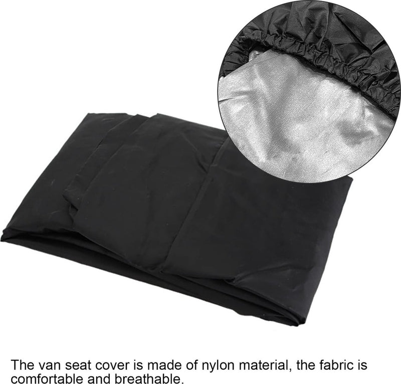 2-delige universele waterdichte autostoelhoezenset, stoelbeschermer voor bestuurdersstoelen, hoogwaardige nylon autostoelhoes in zwart voor honden, kinderen, sport, gemakkelijk schoon te maken