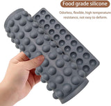 Bakmat, hondenkoekjes mini halve bal (2 cm), siliconen bakmat, hondenkoekjes bakvorm met deegspatel, anti-aanbaklaag, bakvorm voor doe-het-zelf hondenkoekjes en lekkernijen (grijs)