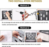 Papieren handdoekdispenser zonder boren, badkamerpapierdispenser, handdoekdispenser, wandgemonteerde handdoekdispenser voor C-, Z- of vouwpapierhanddoeken