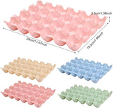 Set van 4 eierhouders voor koelkast, plastic eieropbergdoos, eiercontainer, stapelbaar, draagbare eieropbergdoos, geschikt voor keukenwerkbladen in de koelkast