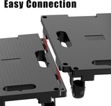 Transportrollenset, 200 kg draagvermogen, meubeltransportwagen, koppelbaar, verplaatshulp, meubeltransportwielen, zwart, 1 stuk