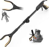 Opvouwbare grijper, 0° - 180° gebogen arm, 360° roterende kop, 80 cm lange grijper met magnetische punten voor afvalinzameling, afvalinzameling, armverlenging, (goud)