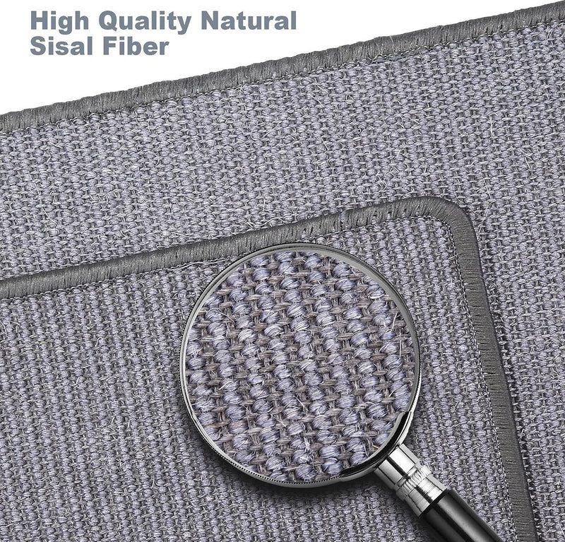 Krabmat kat, krabtapijt sisal, krabplank vloer antislip, natuurlijk sisaltapijt voor katten (40 x 60 cm, donkergrijs)
