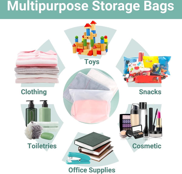 Zip Bags Kleding, 50 stuks 35 x 30 cm Zip Bags, Groot, Reistas, Kleding, Plastic Zak met Rits voor kleding, Handdoeken, Documenten, Reisaccessoires