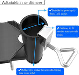 Parapluhouder balkonreling, parasolhouder balkonreling, parasolhouder balkon Kan worden gemonteerd op balkons, stoelen, stands, balustrades (zwart)
