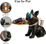 Franse bulldog-figuur, Franse bulldog dienblad, decoratie, bulldog decoratief figuur, opbergdienblad, hondendecoratie, cadeau voor woonkamer, entree, kantoor