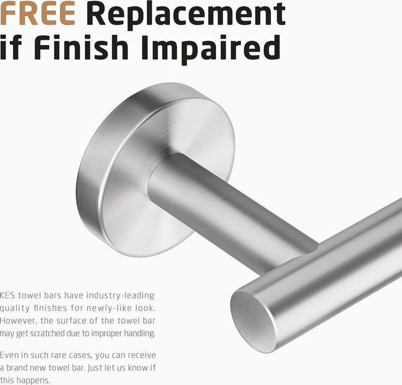 Handdoekhouder badkamer handdoekhouder roestvrij staal 18/8 badhanddoekhouder 61 cm handdoekhouder wandmaanden geborsteld