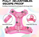 Supet Kattentuig en Lijn Set Escape Safe Kittentuigje Verstelbare Kattenvest Harnas met Reflecterende Strips Universele Kattenlijn en Harnas voor Katten Puppy's