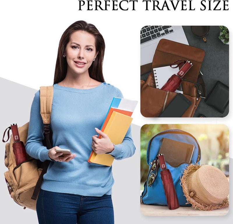 Paraplu, stormbestendige opvouwbare paraplu, 10 ribben met automatisch openen/sluiten, 210T waterdichte coating, 99% UV-bescherming paraplu voor volwassenen en kinderen