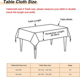 Tafelkleed met kwastjes, waterafstotend, voor eettafel, vakantie, feest, woonkamerdecoratie, 140 x 200 cm, licht abrikoos