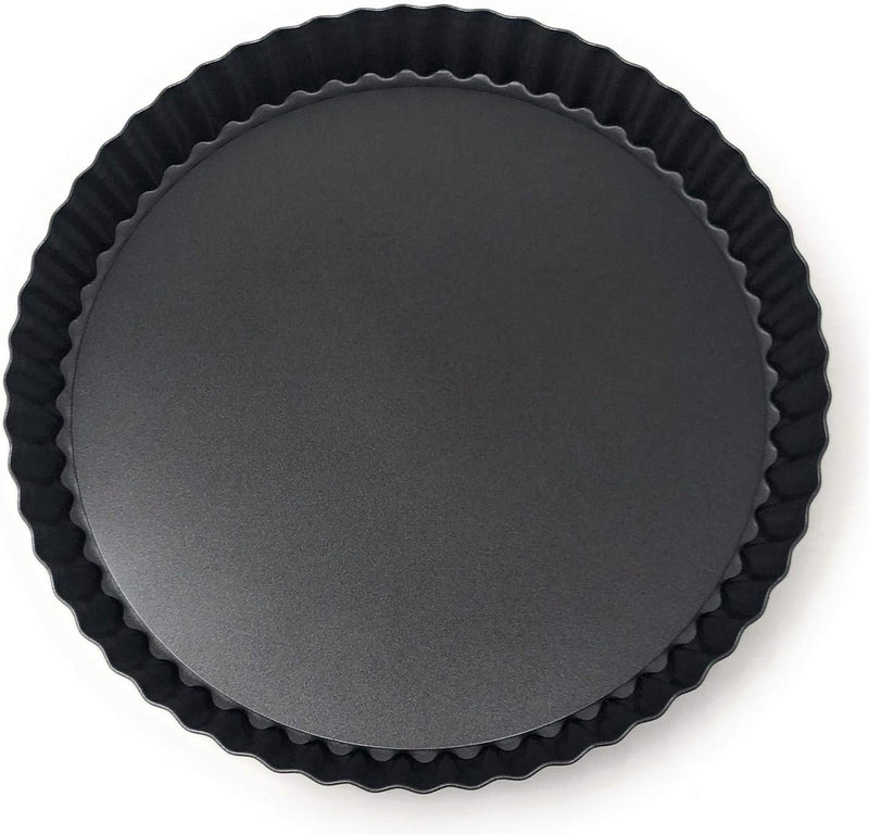 Taartvorm met hefbodem - Quichevorm - Taartbodem - Gegolfde bakvorm voor taarten - Koolstofstaal - Antiaanbaklaag - 26 cm