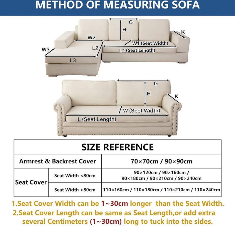 Bankhoes, bankovertrek 3-zits, anti-slip bankhoes voor L-vorm, chaise longue, hoekbank, 2-zits, beschermer, woonkamer, stoel, honden, huisdieren, donkergrijs, 90 x 90 cm (slechts 1 stuks)