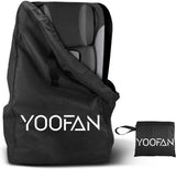 Gate Check Reistas met rugzak, schouderriem voor kinderwagen, autokinderzitjes, rolstoelen, waterafstotend, goed voor vliegtuig en opslag (zwart)