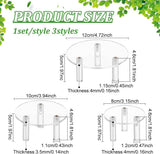 Set van 3 ronde acryl displayverhogers 12/10/8 cm 3 poten transparant minifiguren displaystandaard displayplatform voor sieraden figuurmodellen speelgoed dessert cosmetica of collecties