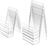 Pak van 10 acryl boekenstandaarden, acryl tablethouder boekensteunen, kunstdisplayhouder voor fotoalbum, brochure, paperback op tafelblad, planken, klaslokaal, bibliotheek, winkel