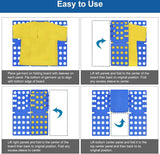 Vouwbord voor kleding T-shirt vouwplank kinderen en volwassenen vouwplank wasvouwplank wasvouwplank kleding blauw