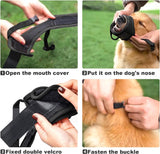 Muilkorf voor honden, verstelbare hondenmuilkorf van ademend mesh-nylon, anti-bijten, anti-blaffen, anti-uitlopend voor kleine, middelgrote en grote honden (S, zwart)