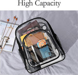 Transparante pvc-schoolrugzak, transparante rugzak, transparante boekentas voor werk en reizen, ideaal voor dagelijks gebruik, school en reizen