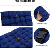 XL matras voor campingbed, zacht comfortabel katoen dik slaapmatras pad, dik marineblauw