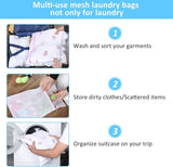 7 stuks mesh waszakken voor delicatessen met premium ritssluiting, reisopslag, organiserende tas, kledingblouse, schoenen, beha, sokken, babykleding enz. (7 stuks)
