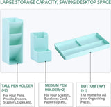 Pennenhouder, organizer, pennenhouder, bureau, kinderbureau-organizer, multifunctionele pennenhouder voor jongens en meisjes, bureau-organizer, kantoor en school, groen