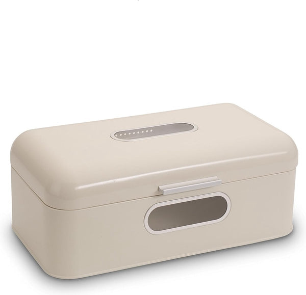 Retro-broodtrommel, crème, big