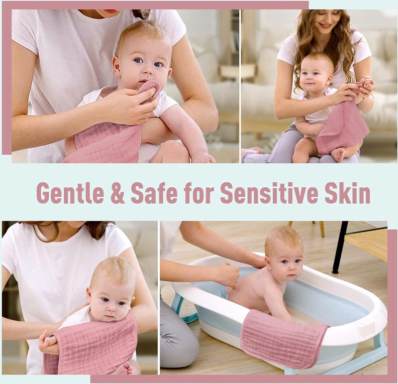 spuugdoeken, 10 stuks stoffen luiers 27x50 cm hydrofieldoeken 6 lagen absorberend washandjes 100% katoen doeken vouwluiers voor baby bonen pasta