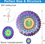 3D Mandala Windgong 30cm Roestvrij Staal Hangende Windspinner Metalen Kunst Kinetische Decor Tuin Buitendecoraties