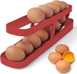 Rollende eierhouder voor koelkast, eierhouder Koelkastrol Eierdispenser Koelkast Eiercontainer Eierdoos Eierhouder Eiercontainer voor koelkast Eierenopslagkoelkast 12-14 eieren