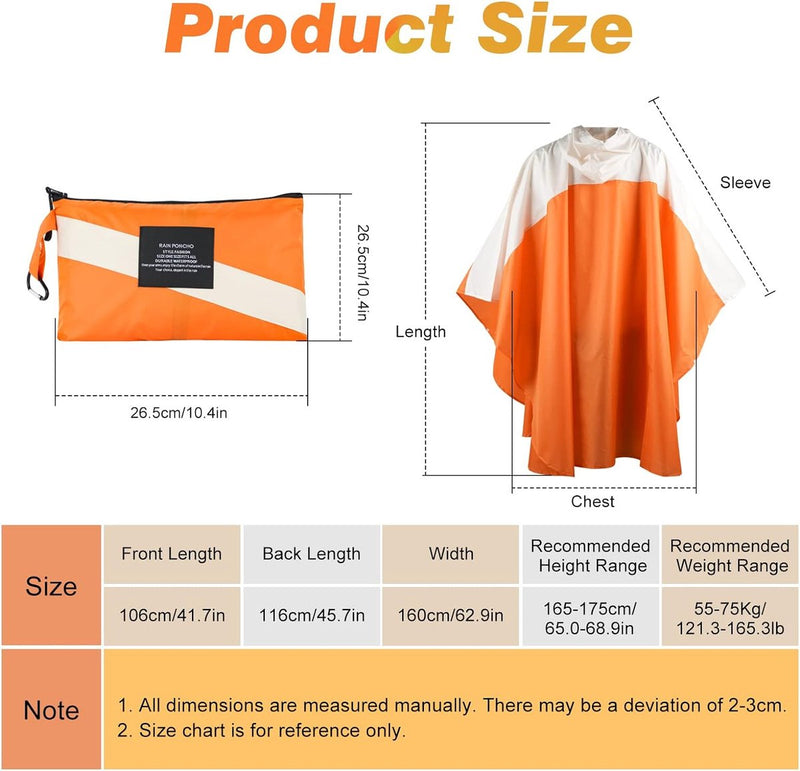 Modieuze regenponcho, uniseks, regenjas, ademend, regencape, lichte regenjas, regenbeschermende kleding, regenjas, als picknickdeken, zonnezeil voor heren en dames, fiets, motorfiets, wandelen,