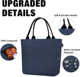 Koeltas Kleine lichtgewicht lunchtas Geïsoleerde tas voor werk School Opvouwbare waterdichte ritssluiting Blauw