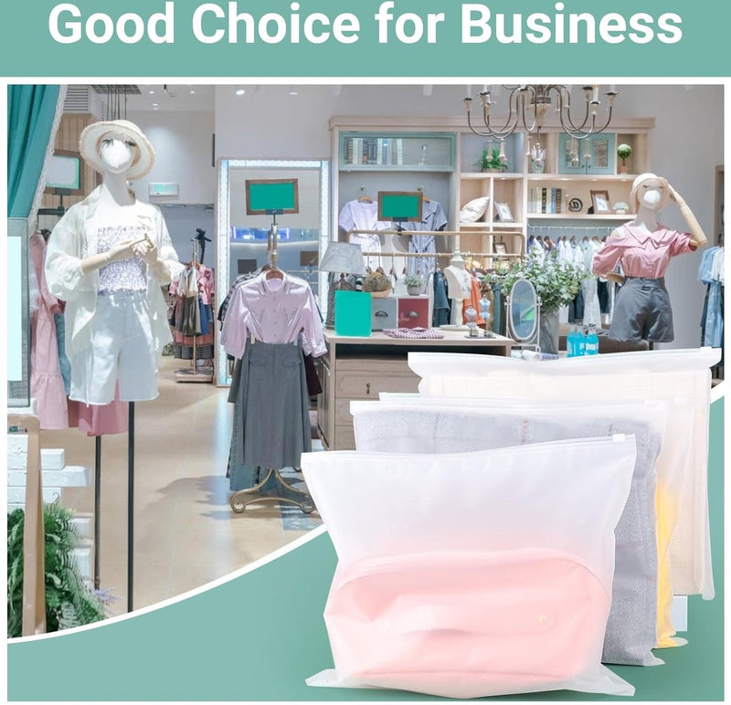 Zip Bags Kleding, 50 stuks 35 x 30 cm Zip Bags, Groot, Reistas, Kleding, Plastic Zak met Rits voor kleding, Handdoeken, Documenten, Reisaccessoires