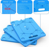 Grote koelaccu, herbruikbare platte koelaccu, 800 ml, 3 stuks, koelelementen voor koeltas en koelbox, extra dun en lang koelvermogen voor onderweg