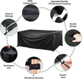 Hoes voor tuinmeubelset, 200x160x70 cm/UV-bescherming, 420 D bestendige tuintafelhoes in winddicht Oxford polyester, hoezen voor meubelsets, outdoor rotan bankhoes, rechthoekig