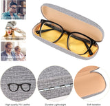 Brillenkoker Hard Shell 4-delige beschermhoes voor brillen Brillenopbergdoos Brillendoos Draagbare harde brillenkoker Geschikt voor de meeste brillen en zonnebrillen, geel