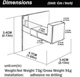 Handdoekhaak SUS 304 roestvrij staal kledinghaak wandmontage vierkante badkameraccessoires, matzwart - 2 haken, zelfklevend