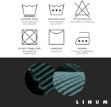 i Set van 4 placemats voor eettafel 35 x 46 cm, 100% geribbeld katoen, machinewasbaar, donker olijfgroen