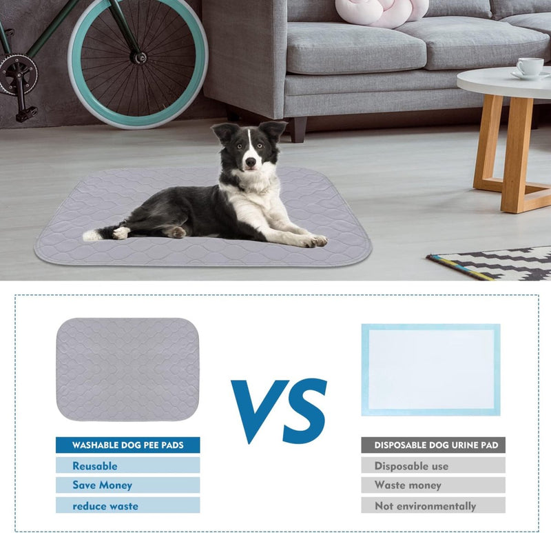 Puppy-onderlegger, incontinentie-onderlegger, wasbaar, trainingsmat voor huisdieren, hondenmat, vloerbescherming, wasbaar, herbruikbaar, antislip onderlegger voor puppy's, honden en katten, 75