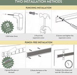 Wandgemonteerde waslijn, opvouwbare waslijn met intrekbaar droogrek voor terras, slaapkamer, keuken, compact aluminium. 60x4,7x2,2cm