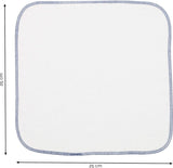 Set van 10 flanellen washandjes, 100% katoen, 25 x 25 cm, wit