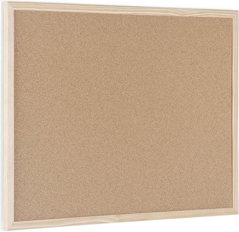 Prikbord met houten kader, kurk, 60 x 45 cm, 5 maten verkrijgbaar