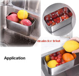 Roestvrijstalen druppelmand Gootsteenfilterkom Gootsteenzeefmand voor groenten Fruit Keukenafval